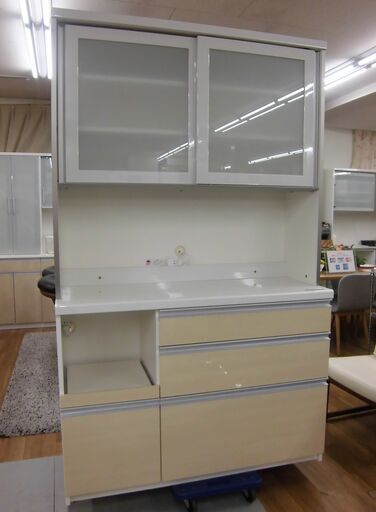 R629 最高級 PAMOUNA キッチンボード、食器棚、幅120cm Used・美品
