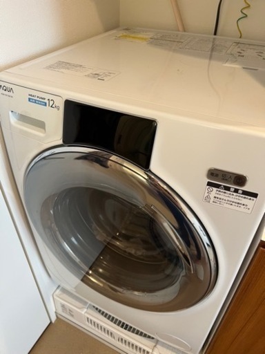 【11/26まで】美品　AQUAドラム式洗濯乾燥機　2022年製　ヒートポンプ方式