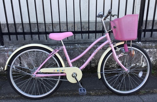＜未使用・在庫品＞FUJI・22インチ・女の子向け・子供用自転車・変速なし 鍵付き ピンク系・お掃除済みで綺麗です♪