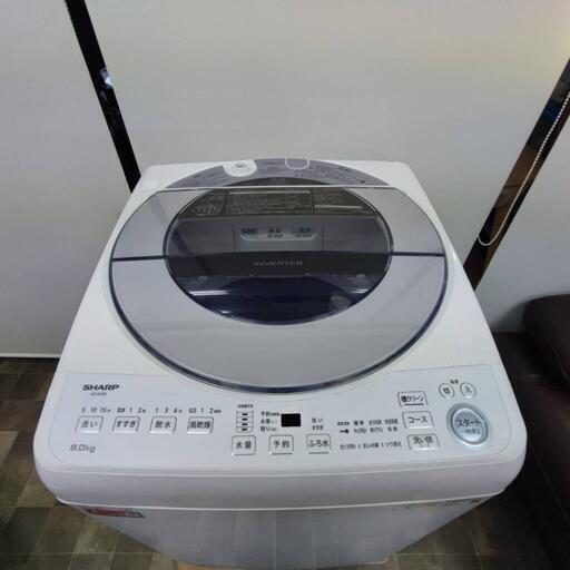 ★高年式★　2021年製　SHARP　シャープ　洗濯機　8kg　ES-GV8E