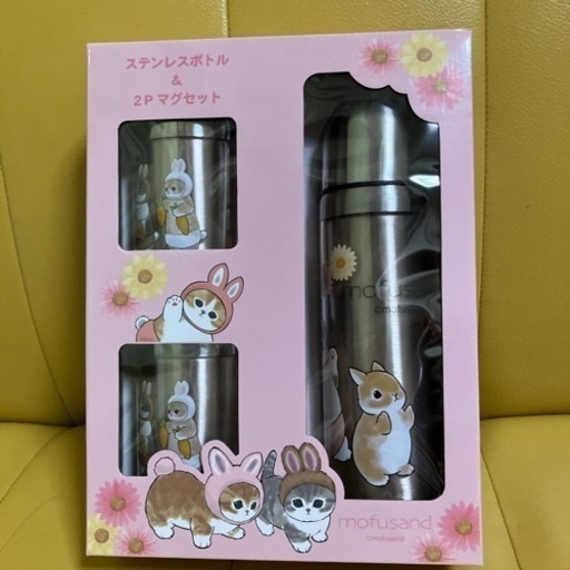 mofusand ステンレスボトル\u00262Pマグセット(ピンク)