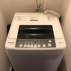 洗濯機　Hisense 5.5L HW-T55C 2019年式