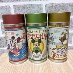 ディズニー　お茶缶3個セット　ミッキー　ミニー　ドナルド