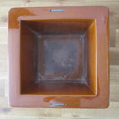 【値下げ】炉壇　陶器　囲炉裏　茶道具　茶室 値下げ】炉壇 陶器 囲炉裏 茶道具 茶室
