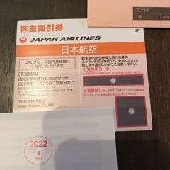 JAL  株主優待券　50%割引　期限間近