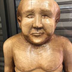 オブジェ 若乃花 木製 置き物 相撲 力士 第66代横綱 インテリア 日本