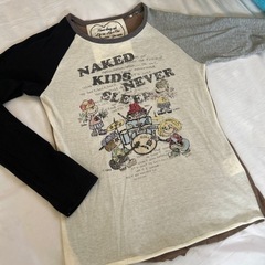 スヌーピー　SNOOPY ラグラン長袖Tシャツ　ROCKキッズ子ども