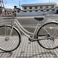 【27インチ自転車】内装3段変速　LEDオートライト付　リヤタイヤ、前カゴ新品❗️若林自転車　浜大津店　SALE中❗️