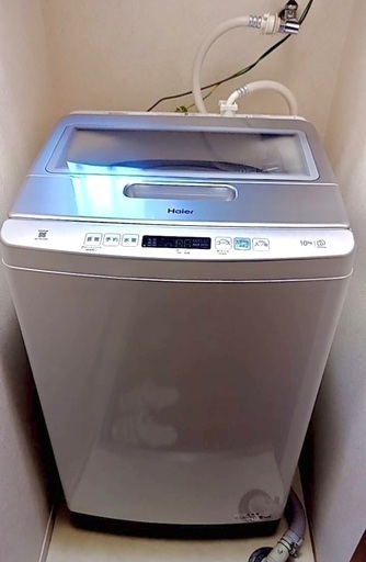 【期間限定お値下げ】11月2日新品購入　洗濯機　10kg ハイアールJW-HD100A 白【6年保証付】