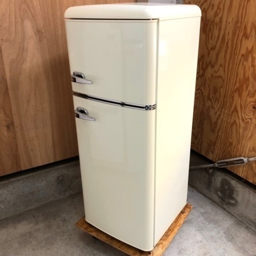 2020年製 レトロ冷蔵庫 RRR-122D-W アイボリー 白 冷蔵庫 114L オーヤマ 1人暮らし 引っ越し