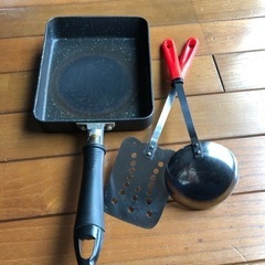 IH対応卵焼き器　調理器具つき❗️中古