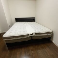 使用期間5か月 ニトリ クイーンベッド ベッドフレームとマットレスのセット 美品