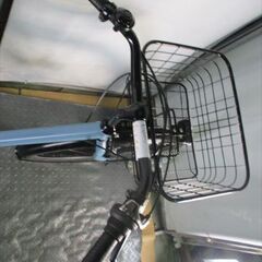 D145　★限定特価★ 中古自転車 【　27.5インチ　ブルーグレー軽快車　6段　LEDオートライト 】