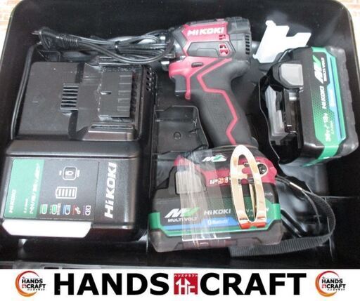HIKOKI　ハイコーキ　WH364DC　インパクトドライバ　中古美品　ワインカラー　バッテリ18-36V二個(新マルチボルト)/充電器付き　【ハンズクラフト宜野湾店】