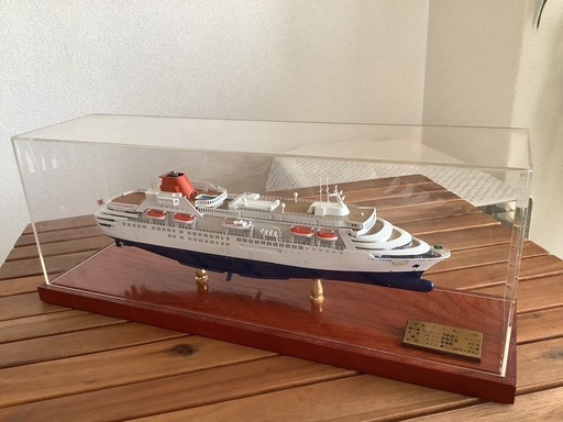 ★希少品 大型客船 ふじ丸 1/500モデルシップ パンフレット付き 美品