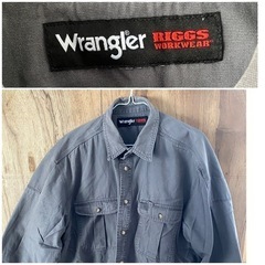 wrangler ワークシャツ　無地　厚手　ビックサイズ