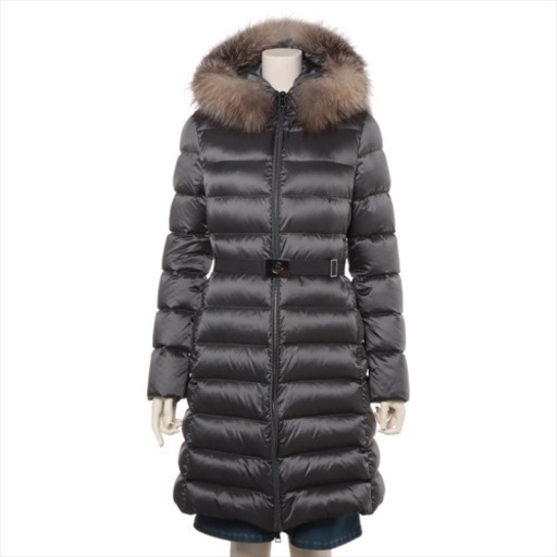 s1016501 MONCLER モンクレール TINUV ダウンコート アウター ダークグレー ベルト有り ファッション ブランド ジャケット 中古美品