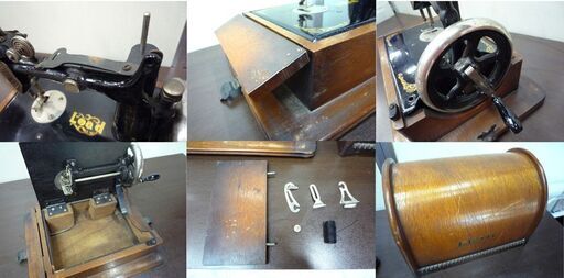 現状品 アンティーク 手回し式ミシン LEAD オブジェ 置物 中古 リード