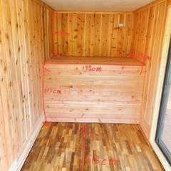 コンテナコテージ バイクガレージ 趣味部屋 隠れ家 ログハウス サウナ小屋