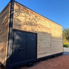 コンテナコテージ バイクガレージ 趣味部屋 隠れ家 ログハウス サウナ小屋