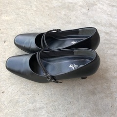 黒　ヒール　靴　パンプス　23.5cmEEE