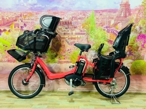❶5811子供乗せ電動アシスト自転車ブリヂストン20インチ良好バッテリー
