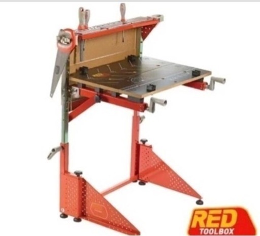 美品　RED TOOLBOX 組み立て式ワークベンチ　DIY作業台　テーブル　工作