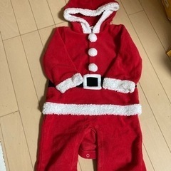 クリスマス　かわいい　サンタ　ロンパス、仮装　90サイズ
