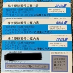 【ネット決済・配送可】【商談成立】ANA（全日空）株主優待券4枚...