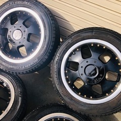 軽自動車コンパクトカー用アルミ付きバリ山スタッドレス4本組