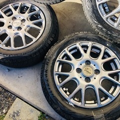 155/65R14軽自動車コンパクトカー用アルミ付きブリヂストン製冬タイヤ4本組