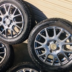 155/65R14軽自動車コンパクトカー用アルミ付きブリヂストン製冬タイヤ4本組
