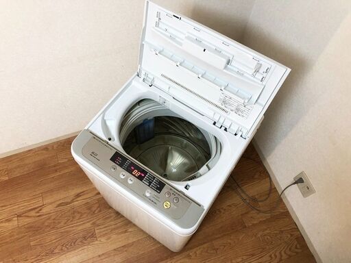 パナソニック全自動洗濯機NA-F60B8-Nシャンパン6.0kg　送風乾燥・カビクリーンタンク　Panasonic　除菌洗浄/動作確認済み