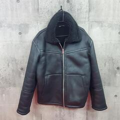 ZARA ザラ フェイクレザー ボア ムートンジャケット  黒