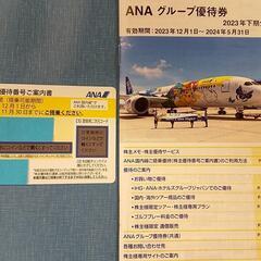 【最新】ANA運賃割引券１枚＋グループ優待券１冊 