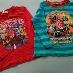 100cm 仮面ライダー 戦隊ヒーロー 長袖Tシャツ セット