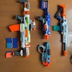 NERF ナーフ　3つ　スポンジ銃　鉄砲　おまけ付き