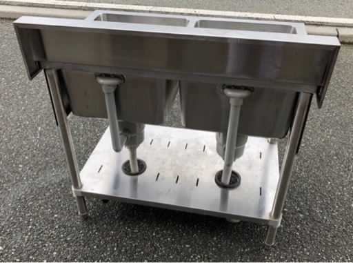 ⭐︎中古品マルゼン2槽シンク900×600×800mm厨房用品⭐︎ (新古市場  