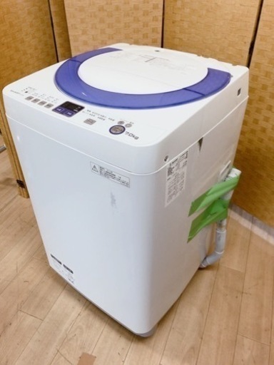 【引取】SHARP シャープ ES-T706-A 2014年製 7.0kg 全自動洗濯機