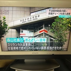 中古 テレビ 19w ATHLETE 船井電機
