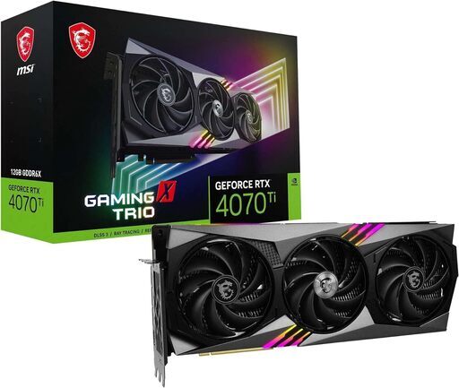 MSI グラフィックスボード GeForce RTX 4070 Ti GAMING X TRIO 12G VD8369