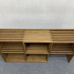 CRASH GATE/クラッシュゲート ライドスライドシェルフ 幅148cm イージーライフ オープンシェルフ オーク材 中古家具 店頭引取歓迎 R7629