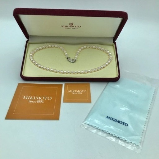 m1117505 MIKIMOTO ミキモト ジュエリー 真珠 留め具シルバー パールネックレス 冠婚葬祭 貝 中古品