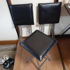 [引き取り限定] 折り畳み椅子3脚セット　座面300×300 座...