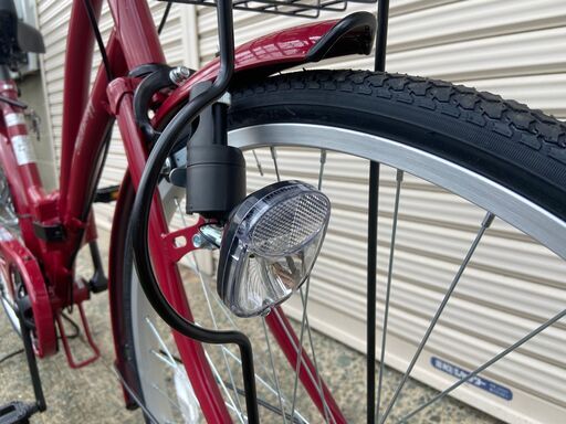 新品・未使用 ママチャリ オートライト付き 26インチ シマノ6段ギア 