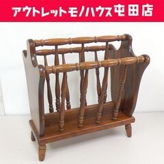 キツツキマーク マガジンラック 飛騨産業 木製 昭和レトロ 収納...