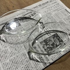 1117き　耐熱ガラス皿　グラタン皿　イワキガラス　ペアセット