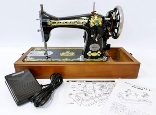 現状品 ブルーバード BLUEBIRD アンティークミシン HA-1 取扱説明書付き フットコントローラー