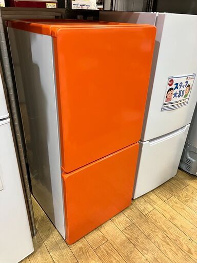11/18値下げいたしました！U-ing ユーイング 110L冷蔵庫 オレンジ 単身冷蔵庫 2ドア冷蔵庫 mr-p1100 2013年製No.771 ※現金、クレジット、スマホ決済対応※