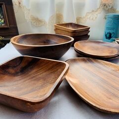 木製　食器　セット　サラダボウル　デザート　碗　鉢　盛皿